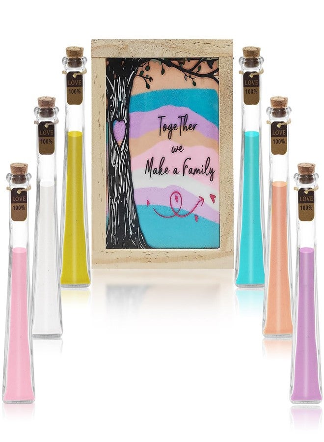 DANHMAO Wedding Unity Sand Ceremony Kit Sand Ceremony Kit for Weddingwith Wood Box 6 Vase 6 Unity for Weddings Bridal Party - Image 1